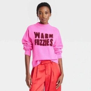 A New Day Warm Fuzzies Pullover Sweater - Pink - Womens, medium